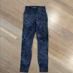 lululemon athletica Align Black Tie-Dye Leggings 2 Worn Once